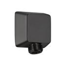 Square Wall Supply Elbow in Flat Black