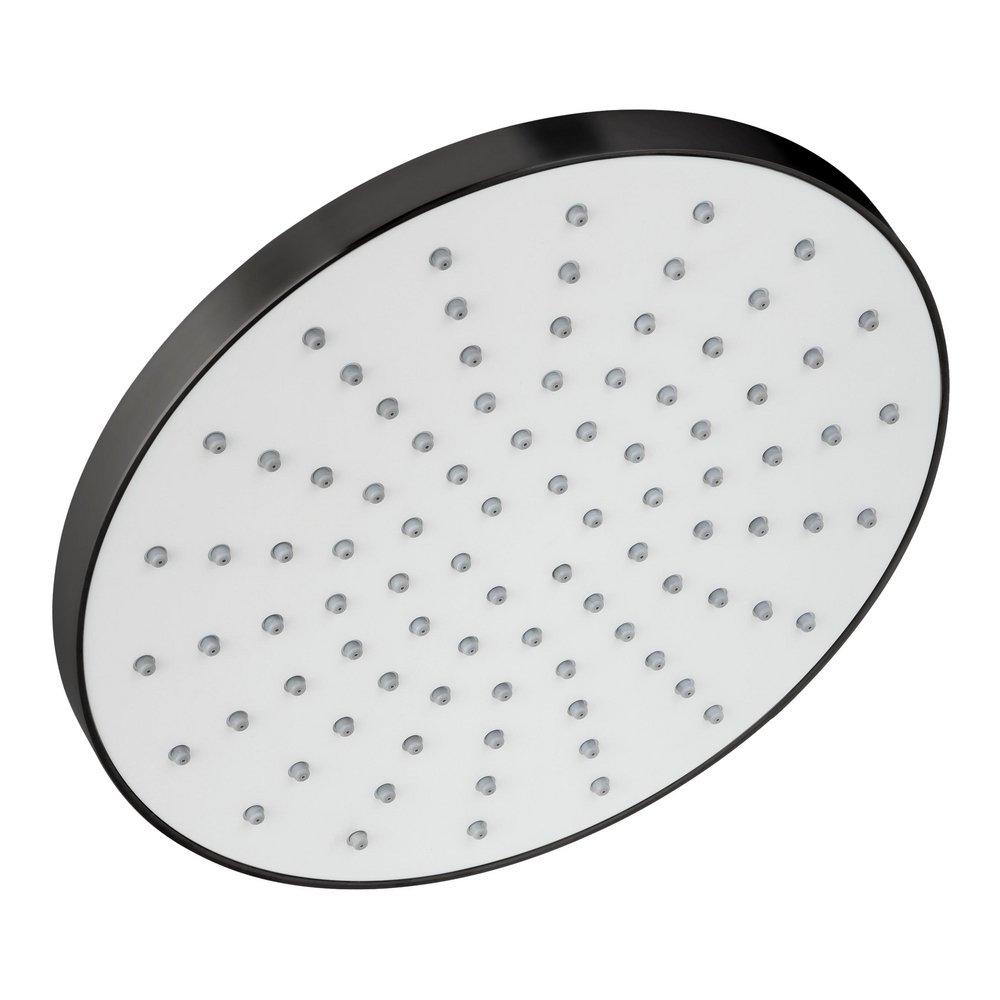 Miseno Flat Black Single Function Rain Showerhead 