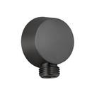 Round Wall Supply Elbow in Flat Black