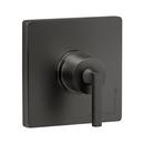 Single Handle Pressure Balancing Valve Trim in Flat Black