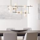 Visual Comfort & Co. Modern Aged Brass 12-9/10 x 48 in. 70.1W 1-Tier 12-Light Integrated LED Classic, Contemporary, Mid-century and Modern Chandelier 