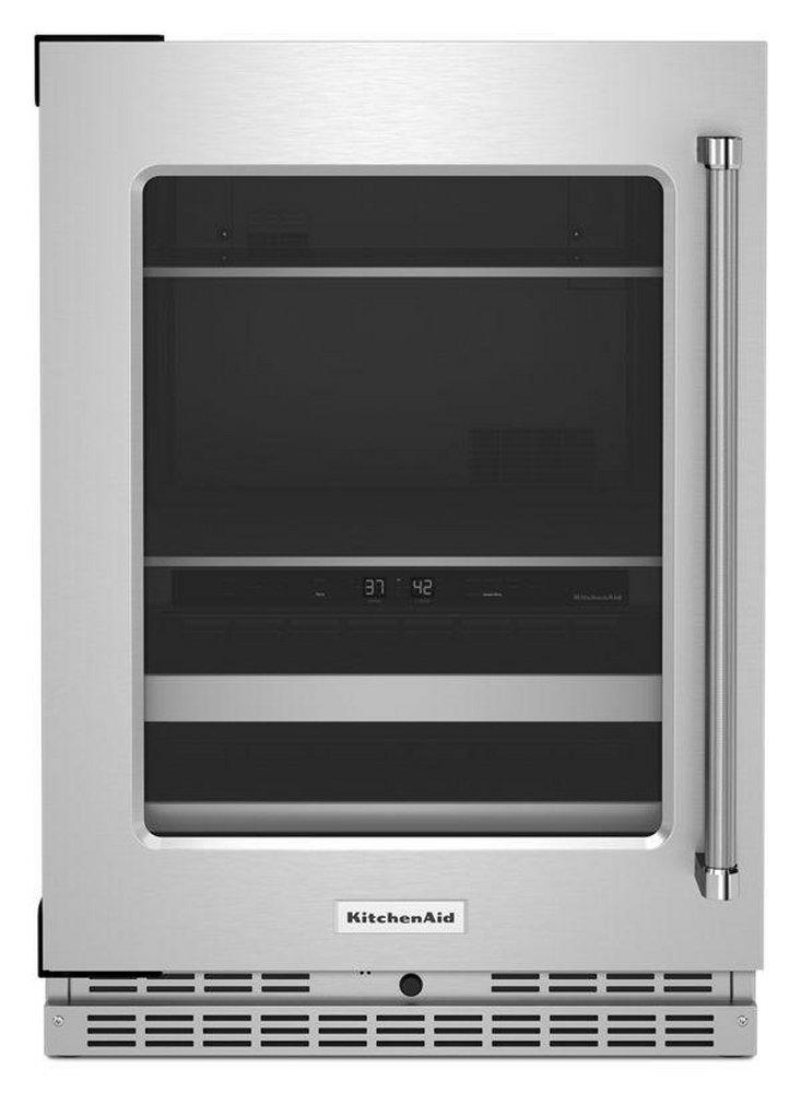 KitchenAid Stainless Steel 23-7/8 in. 14 Bottles Beverage Cooler 