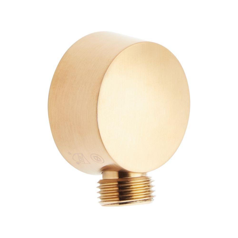 Signature Hardware Brushed Gold Wall Supply Elbow for Hand Shower 