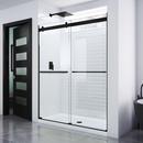 76 x 60 in. Frameless Bypass Shower Door in Satin Black