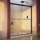 76 x 60 in. Semi-Framed Bypass Shower Door in Satin Black