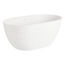 Signature Hardware White 59 x 29 in. Freestanding Bathtub with Center Drain 