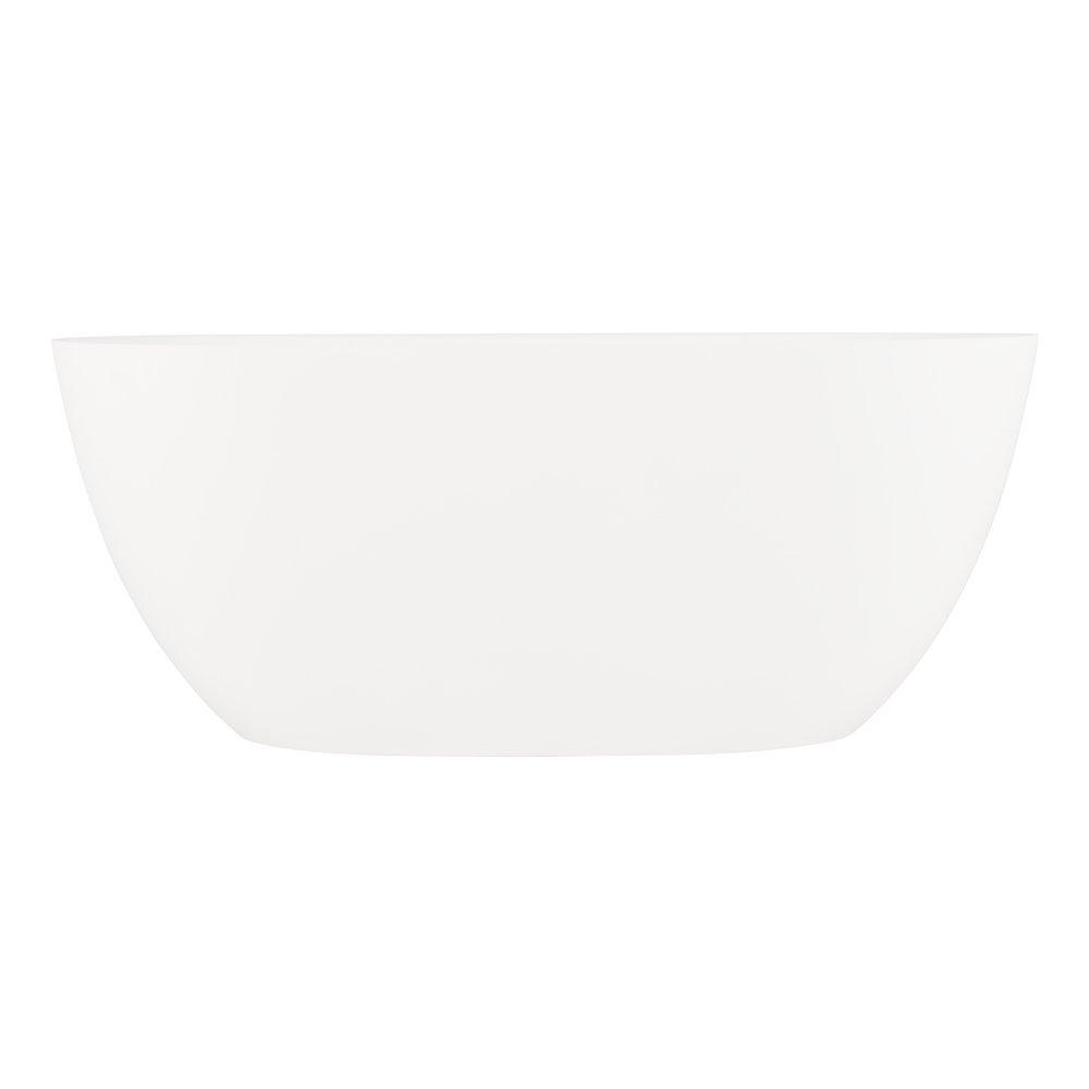 Signature Hardware White 59 x 29 in. Freestanding Bathtub with Center Drain 