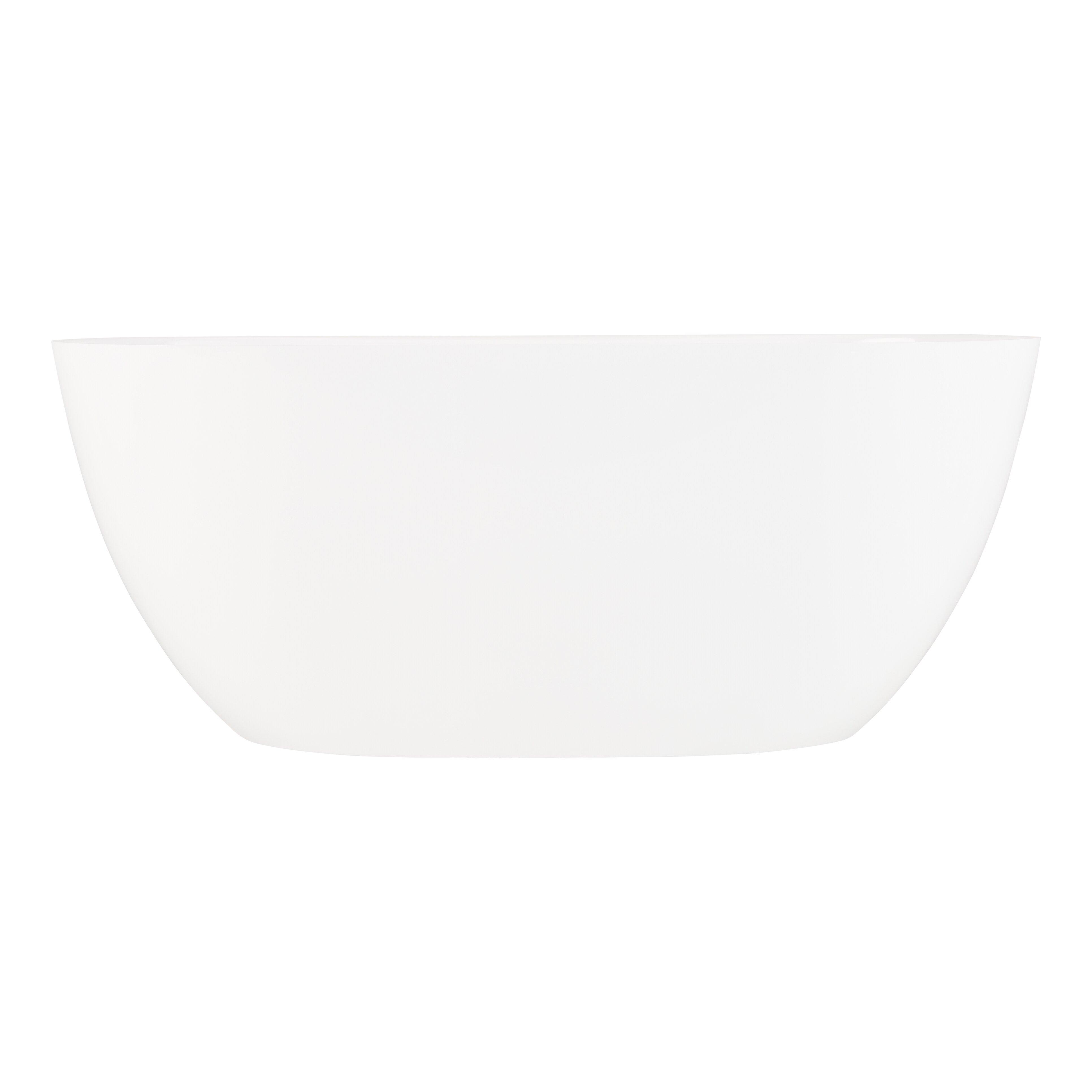 Signature Hardware White 66 x 32 in. Freestanding Bathtub with Center Drain 