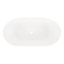 Signature Hardware White 66 x 32 in. Freestanding Bathtub with Center Drain 
