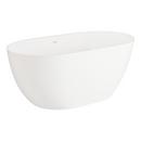 Signature Hardware White 59 x 29 in. Freestanding Bathtub with Center Drain 