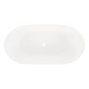 Signature Hardware White 66 x 32 in. Freestanding Bathtub with Center Drain 