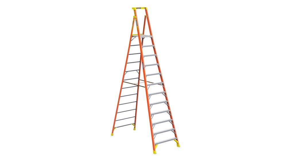 Werner Ladder Orange Fiberglass 300 lb. Step Ladder 