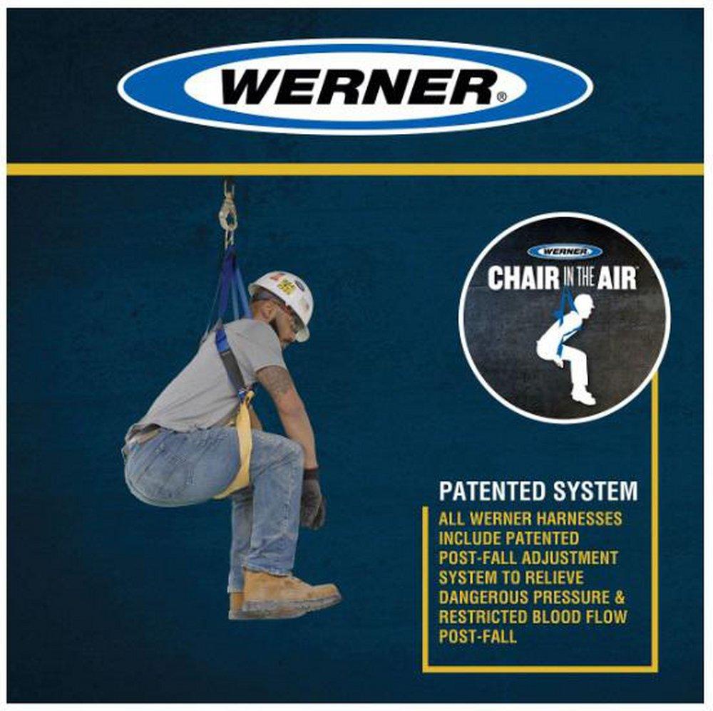 Werner Blue Polyester Slotted Pass Through Standard Harness 
