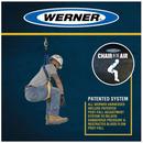 Werner Blue Polyester Slotted Pass Through Standard Harness 