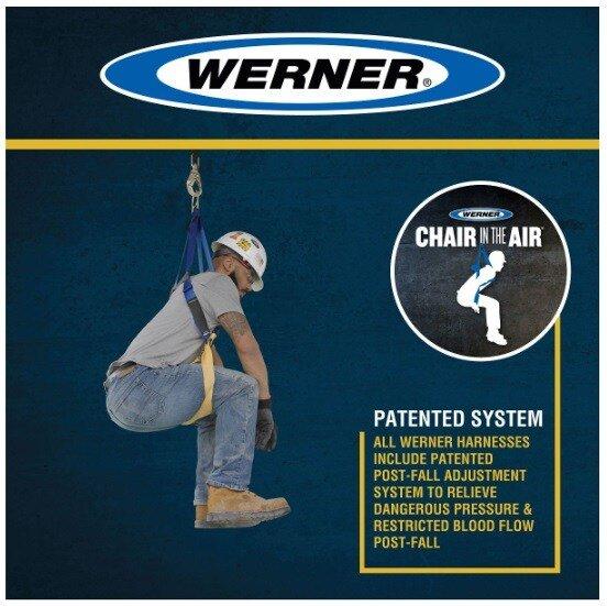 Werner Blue Polyester Slotted Pass Through Standard Harness 