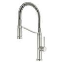 Single Handle Pull Down Kitchen Faucet in Stainless Steel