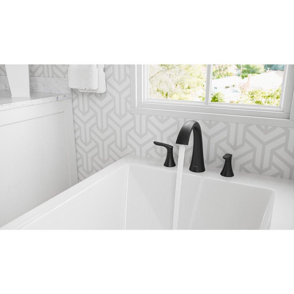 Pfister Matte Black Two Handle Roman Tub Faucet (Trim Only) 