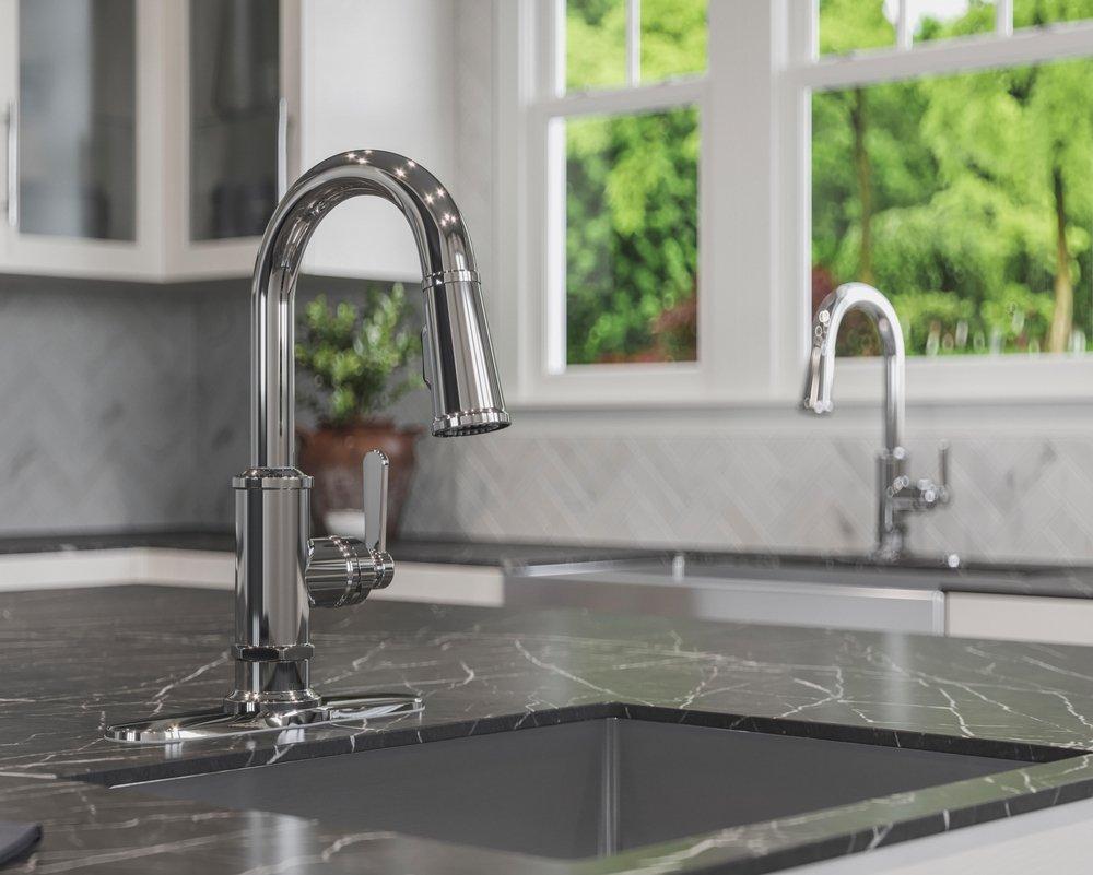 Pfister Polished Chrome Single Handle Lever Bar Faucet 