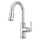 Single Handle Pull Down Bar Faucet in Polished Chrome