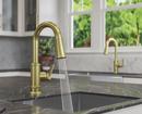 Pfister Brushed Gold Single Handle Lever Bar Faucet 