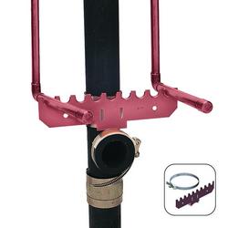 2 in. x 9 in. Copper-Bonded&trade; Steel Pipe Support Bracket with 1/2 in. Notches and 4 in. Stainless Steel Band