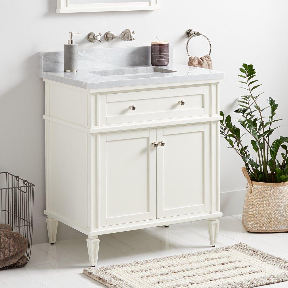 Signature Hardware White 30 in. Floor Mount Vanity 