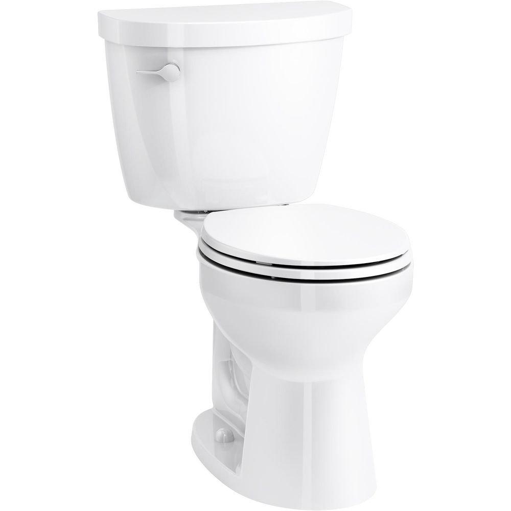 1.28 gpf Round Two Piece Toilet in White 