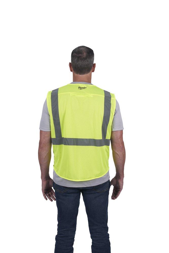 Class 2 High Visibility Yellow Mesh Safety Vest 2X/3X 
