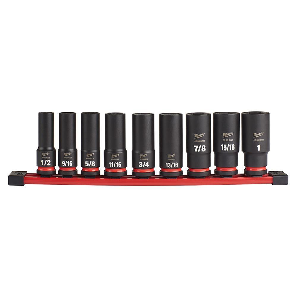 9Pc 1/2 Drv Sae Dp 6 Pnt Soc Set 