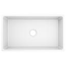 Moen White 33 x 19 in. No Hole Fireclay Single Bowl Farmhouse and Undermount Kitchen Sink 
