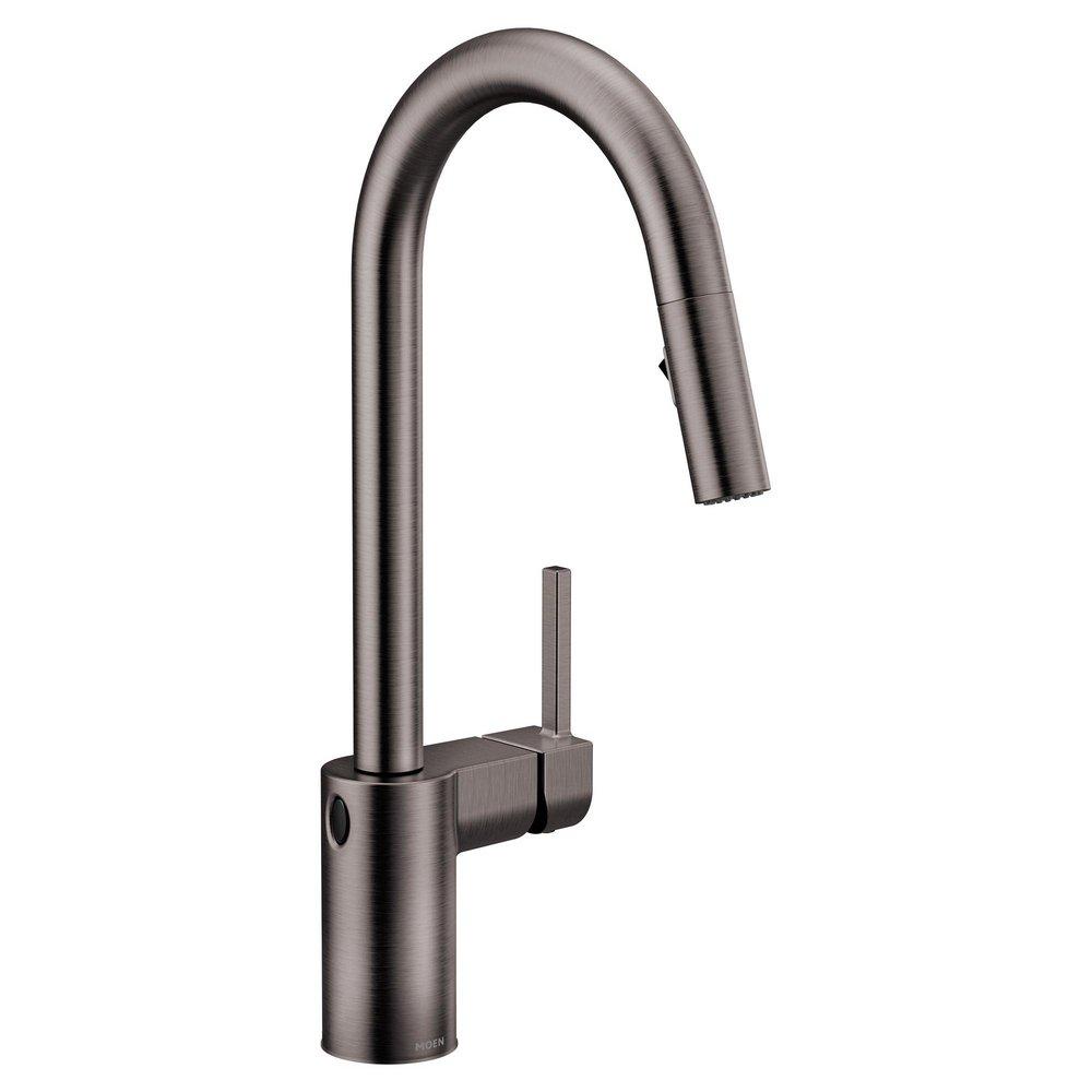 Moen Black/Stainless Steel Single Handle Kitchen Faucet 