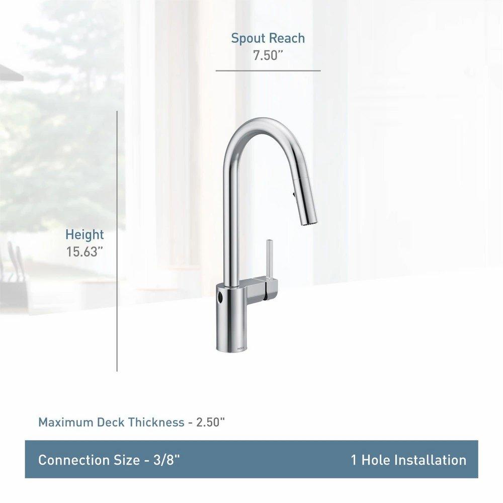 Moen Spot Resist&trade; Stainless Single Handle Kitchen Faucet 