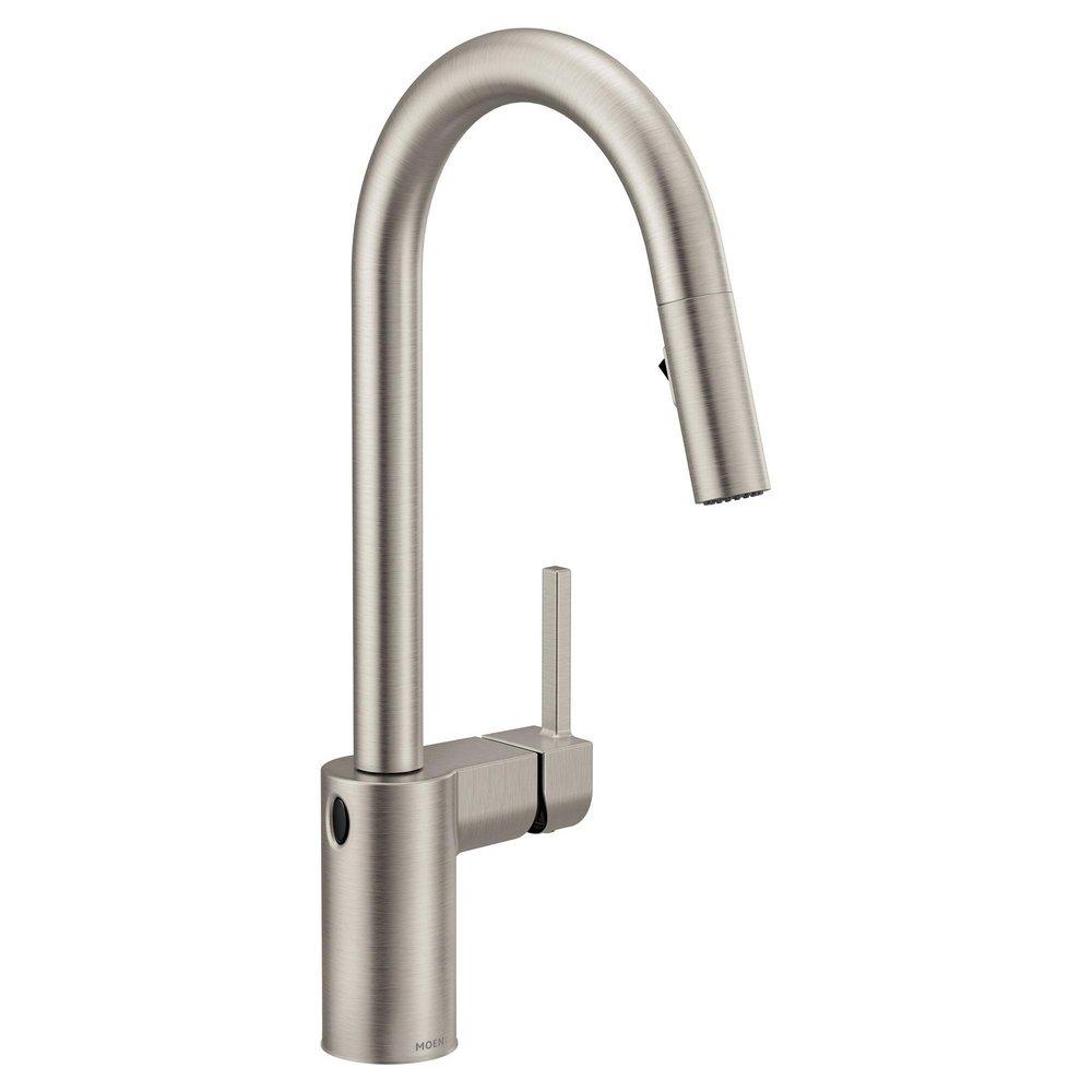 Moen Spot Resist&trade; Stainless Single Handle Kitchen Faucet 