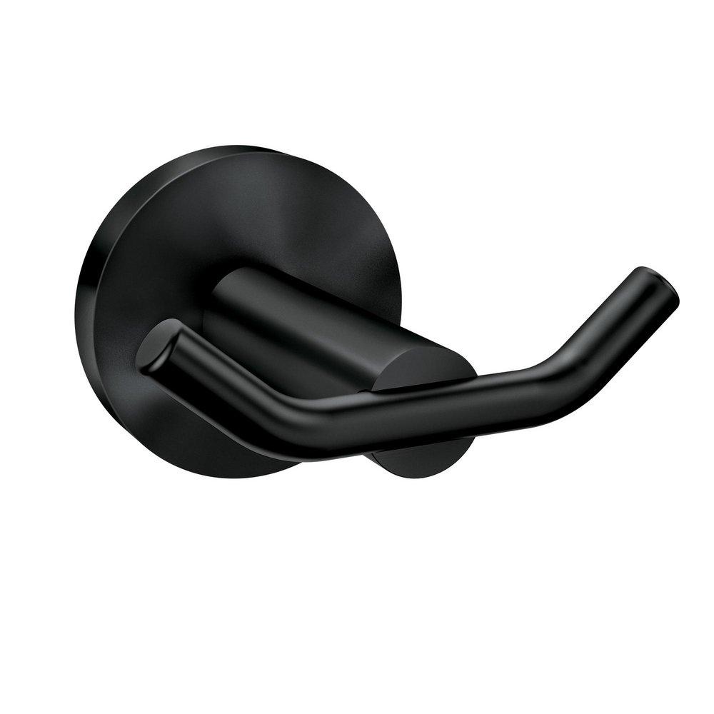 Moen Matte Black 2-Hook Robe Hook 