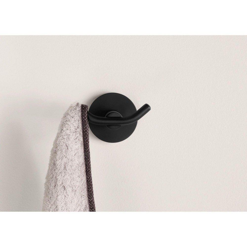 Moen Matte Black 2-Hook Robe Hook 