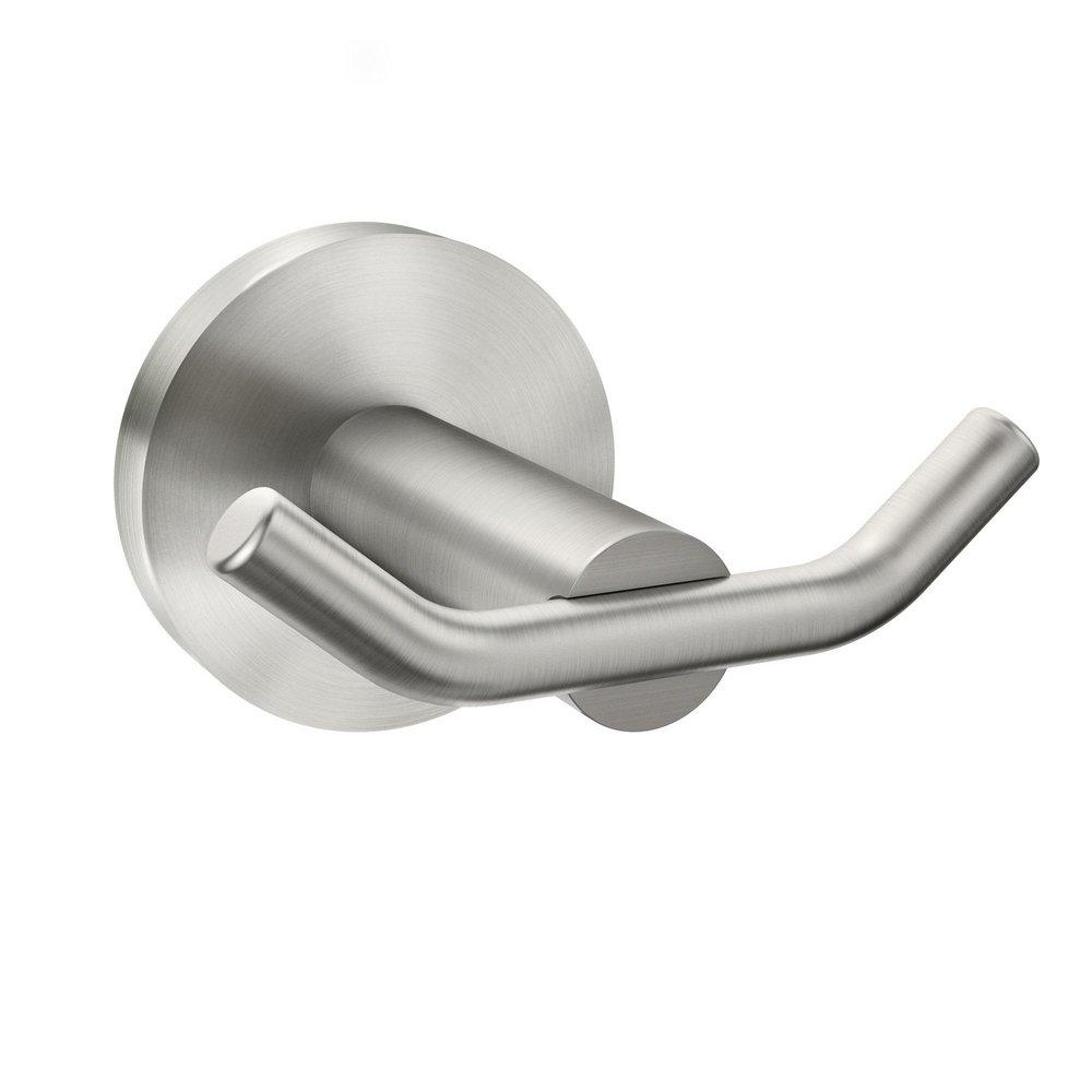 Moen Spot Resist&reg; Brushed Nickel 2-Hook Robe Hook 