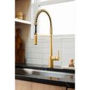 Moen Brushed Gold Single Handle Pull Down Pre-Rinse Kitchen Faucet with Power Clean Technology 