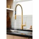 Moen Brushed Gold Single Handle Pull Down Pre-Rinse Kitchen Faucet with Power Clean Technology 