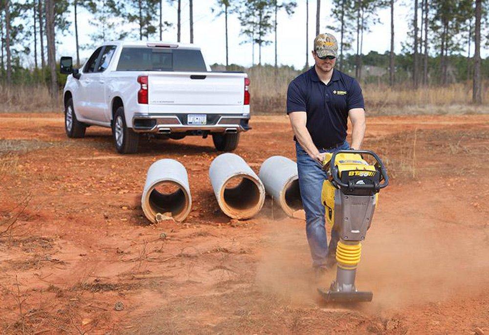 BOMAG Yellow Honda Powered Jumping Jack Tamper with Shoe 