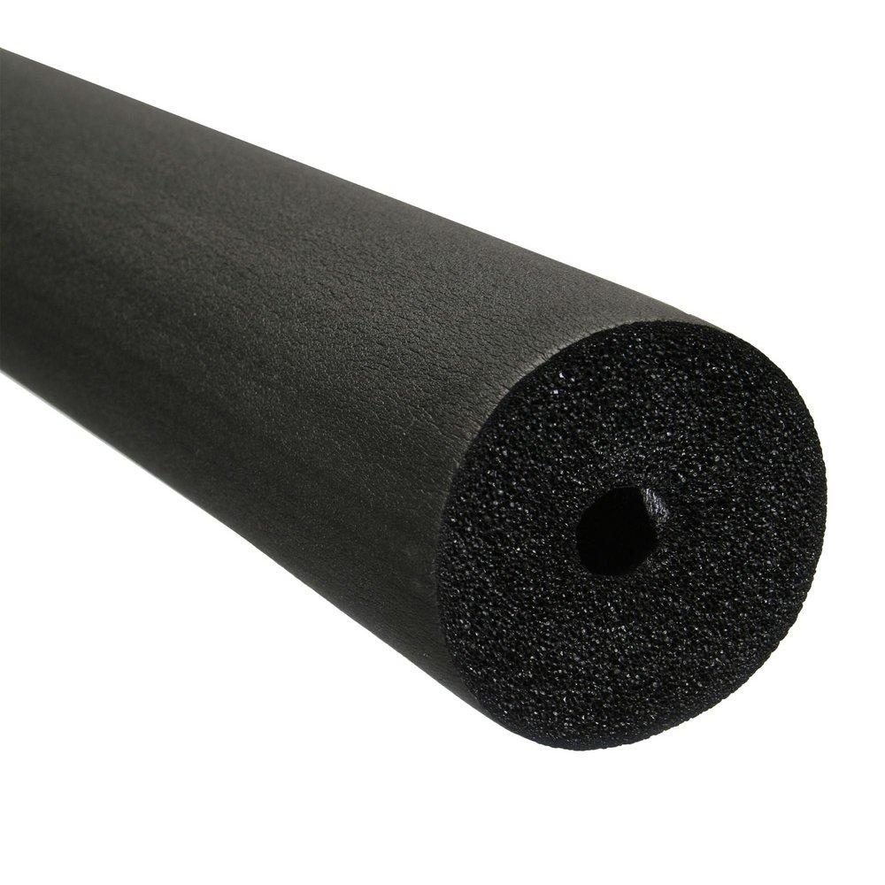 Jones Stephens Black 6-5/8 x 1 in. x 12 ft. Elastomeric Foam Pipe Insulation in Black 