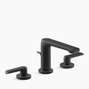 KOHLER Matte Black Two Handle Widespread Bathroom Sink Faucet 