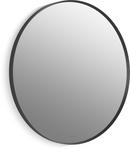 28-3/16 x 1-3/8 in. Framed Mirror Round in Blacks