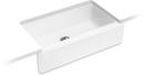 33-1/16 in. Undermount Cast Iron Single Bowl Kitchen Sink in White