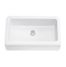 KOHLER White 33-1/16 x 19-9/16 in. No-Hole Cast Iron Single Bowl Undermount Kitchen Sink 