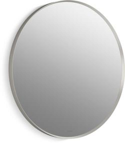 28-3/16 x 1-3/8 in. Framed Mirror Round in Nickel Tones