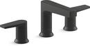 Two Handle Widespread Bathroom Sink Faucet in Matte Black