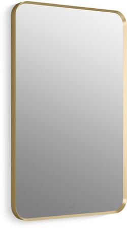 22-1/16 x 1-3/8 in. Framed Mirror Rectangular in Gold Tones