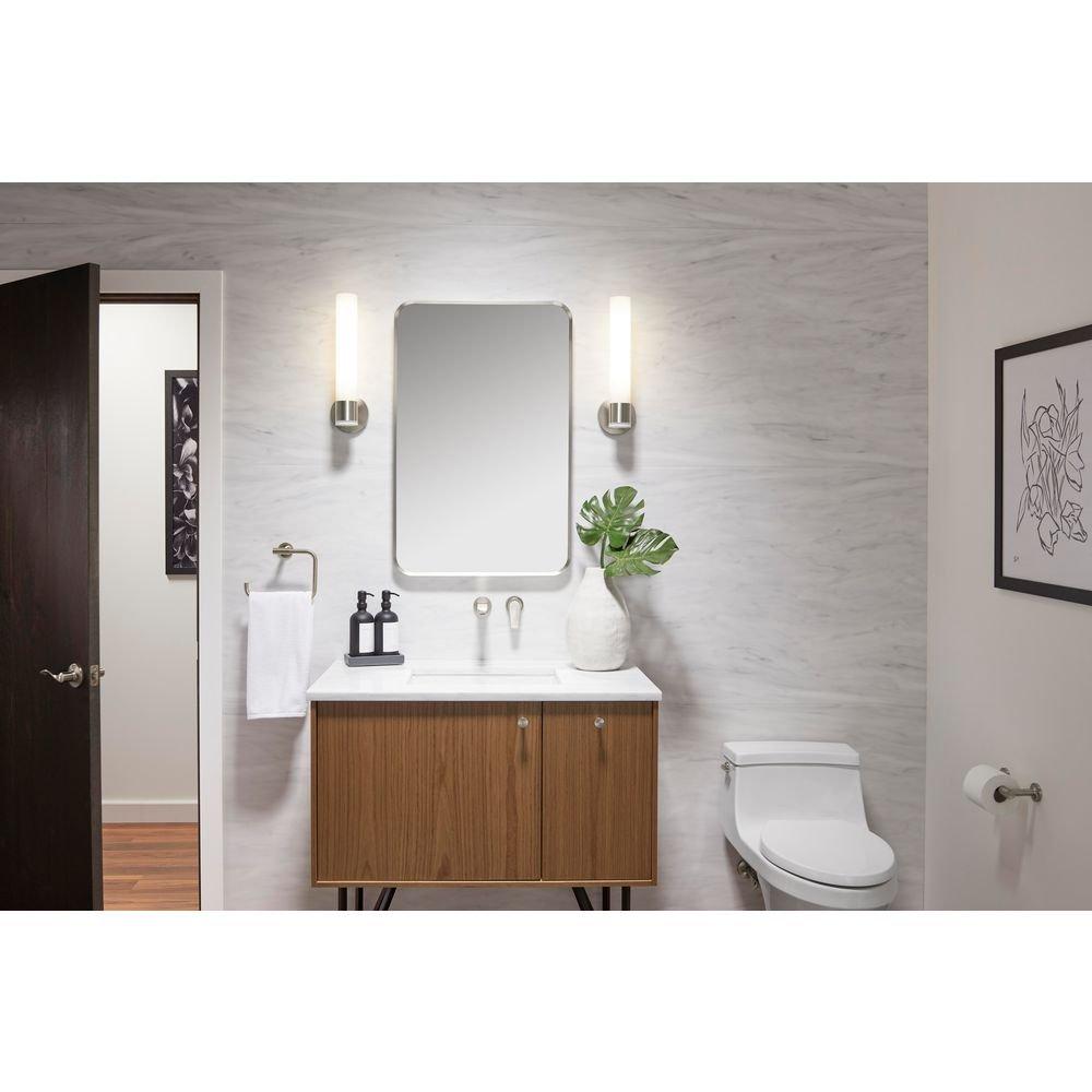 KOHLER Brushed Nickel 22-1/16 x 1-3/8 in. Framed Mirror Rectangular 