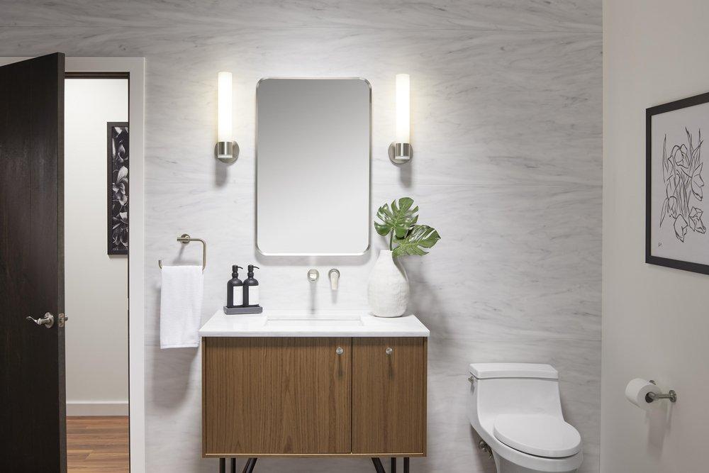 KOHLER Brushed Nickel 22-1/16 x 1-3/8 in. Framed Mirror Rectangular 