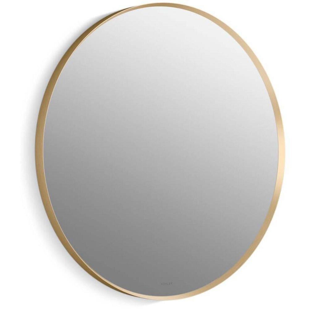 KOHLER Moderne Brushed Gold 28-3/16 x 1-3/8 in. Framed Mirror Round 